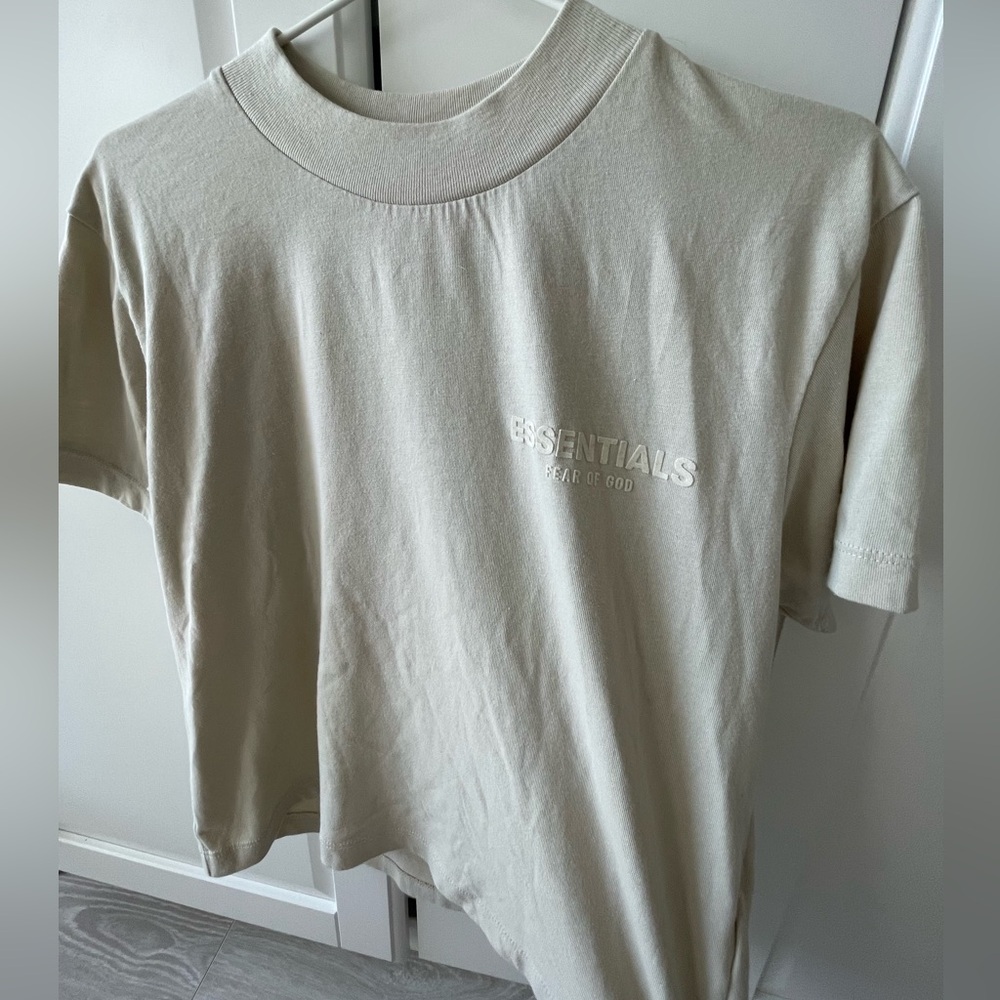 Essentials Beige Short Sleeve Tee